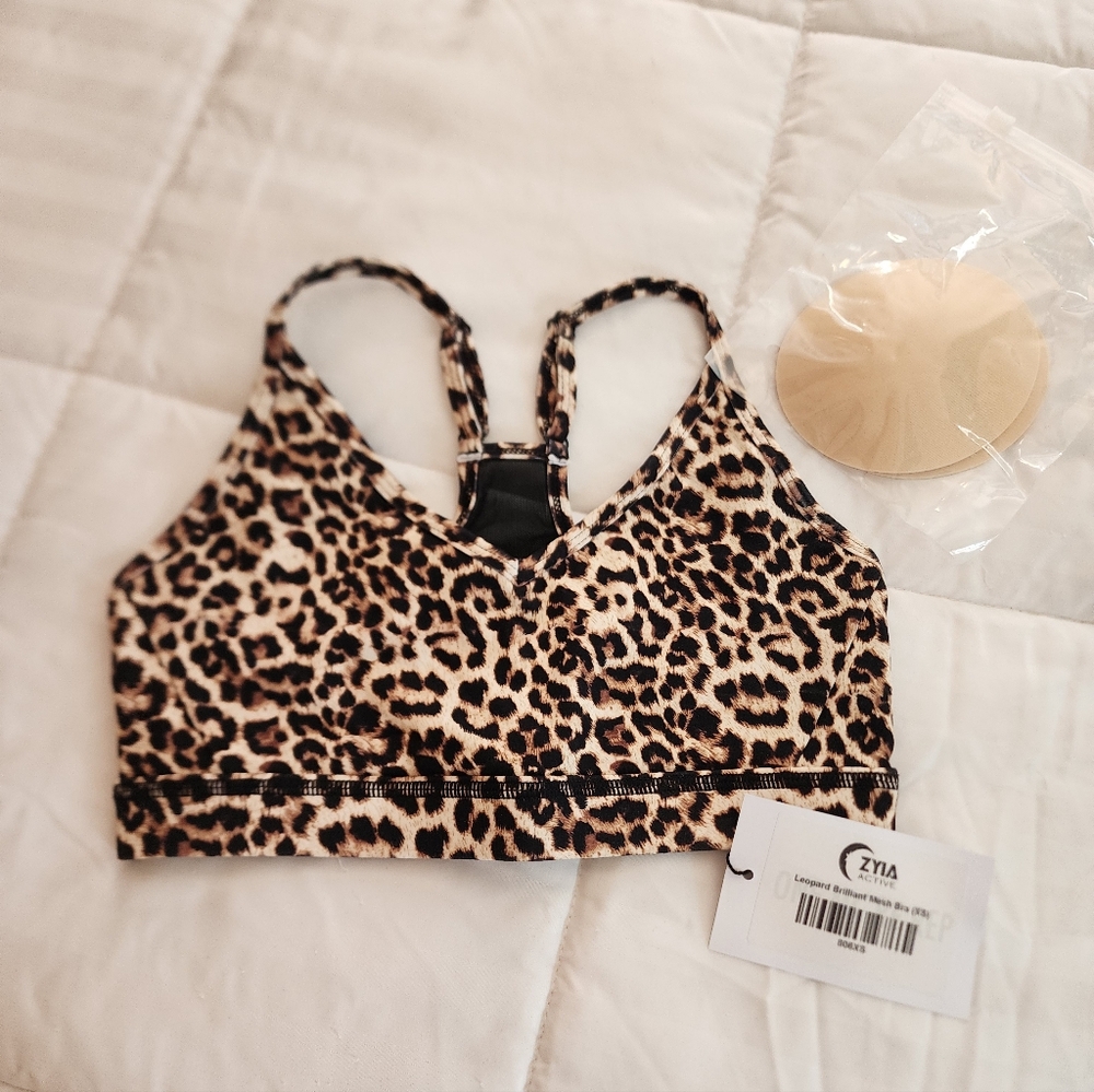 Zyia brilliant leopard mesh bra